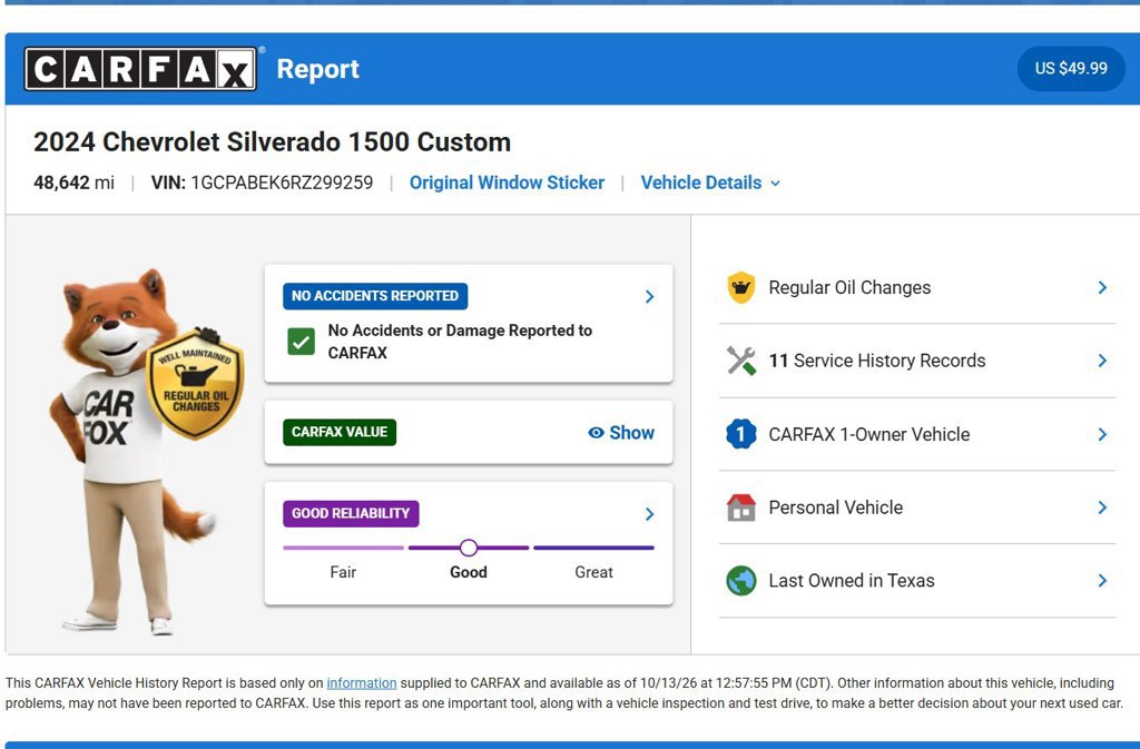 Used 2024 Chevrolet Silverado 1500 Custom RWD image 9