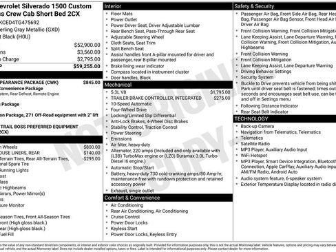 New 2026 Chevrolet Silverado 1500 Custom Trail Boss w/ Dark Appearance Package AWD/4WD image 28