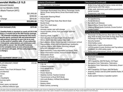 Used 2013 Chevrolet Malibu LS w/ Protection Package FWD image 25