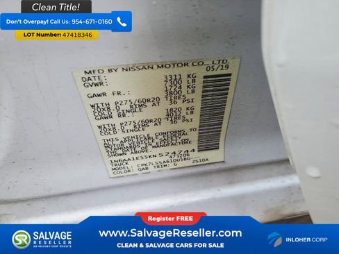 Used 2019 Nissan Titan SV w/ SV Convenience Package AWD/4WD image 17