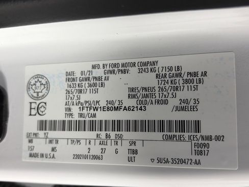 Certified 2021 Ford F150 XLT w/ Equipment Group 301A Mid image 9