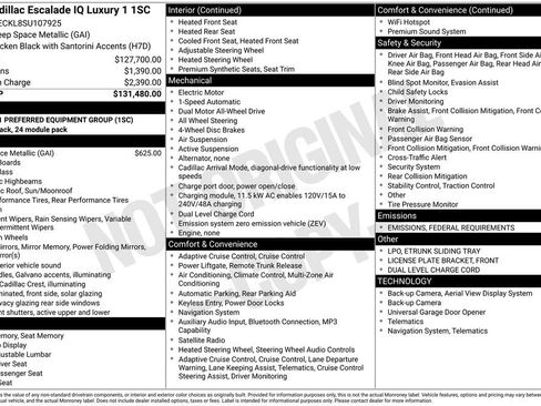 New 2025 Cadillac Escalade IQ Luxury 1 image 4