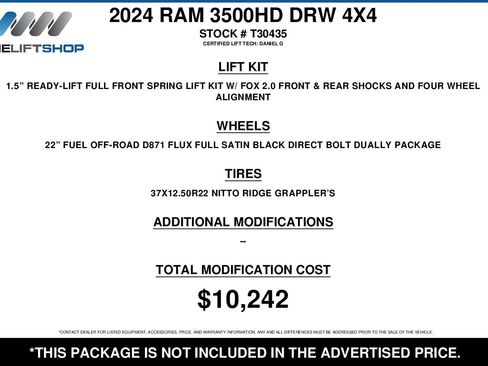 Used 2024 RAM 3500 Limited w/ Safety Group image 2