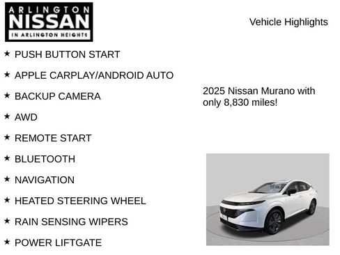 Certified 2025 Nissan Murano SL w/ Cargo Package AWD/4WD image 8