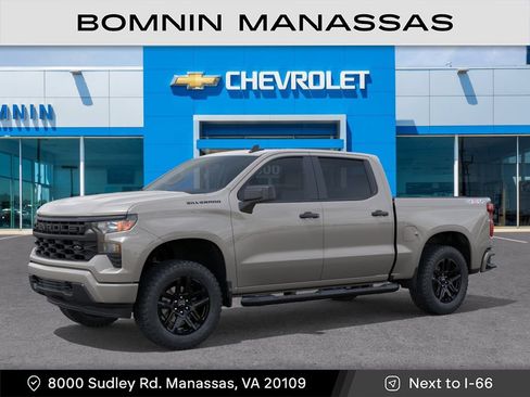 New 2026 Chevrolet Silverado 1500 Custom w/ Turbomax Blackout Package AWD/4WD image 3