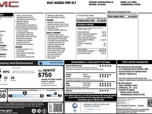 Used 2023 GMC Acadia SLT FWD image 2