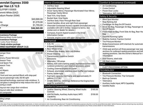 Used 2023 Chevrolet Express 3500 LS RWD image 2