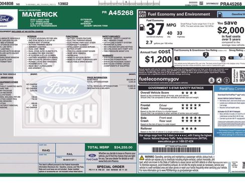 Certified 2023 Ford Maverick Lariat w/ Lariat Luxury Package FWD image 5