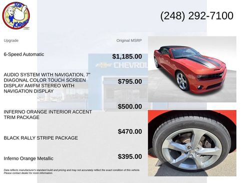 Used 2013 Chevrolet Camaro SS RWD image 5