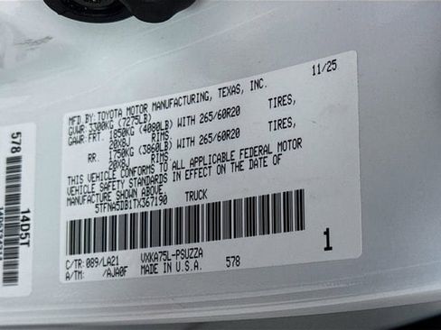New 2026 Toyota Tundra Platinum AWD/4WD image 32
