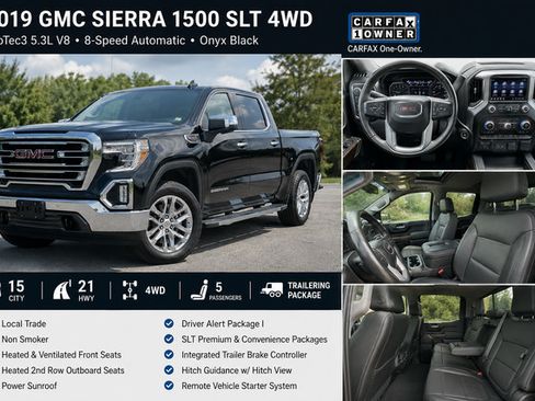 Used 2019 GMC Sierra 1500 SLT w/ SLT Premium Package AWD/4WD image 3