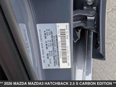 New 2026 MAZDA MAZDA3 Carbon AWD/4WD image 15
