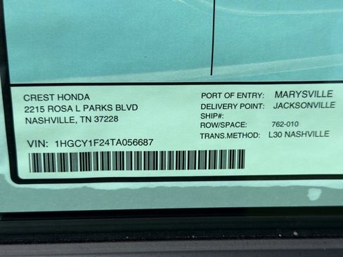 New 2026 Honda Accord LX image 22