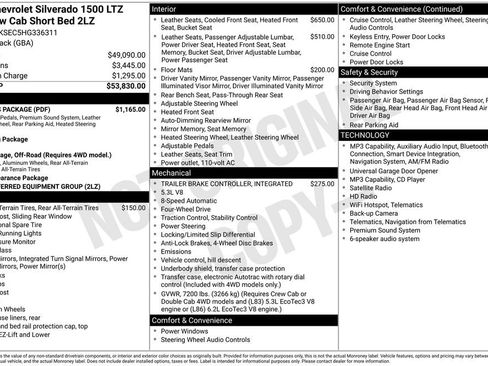 Used 2017 Chevrolet Silverado 1500 LTZ Z71 w/ LTZ Plus Package AWD/4WD image 6
