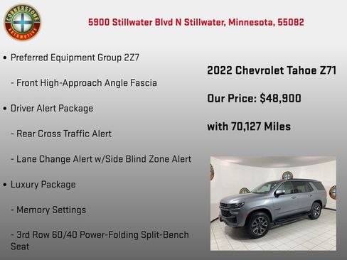 Used 2022 Chevrolet Tahoe Z71 w/ Luxury Package image 20