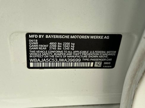 Used 2018 BMW 530i RWD image 33