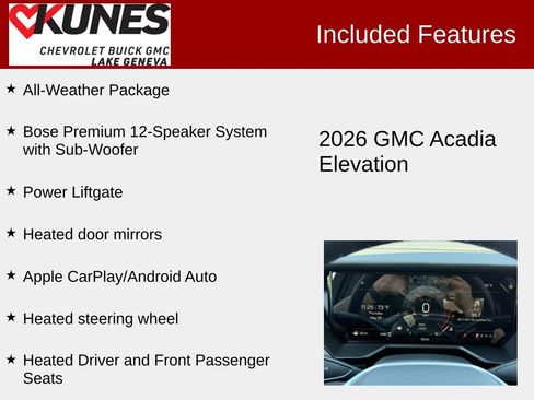 New 2026 GMC Acadia Elevation w/ Black Edition AWD/4WD image 3