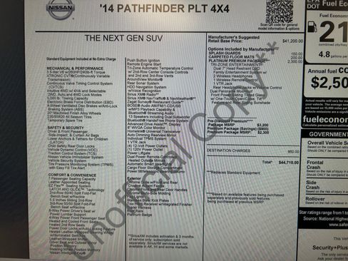 Used 2014 Nissan Pathfinder Platinum w/ Platinum Premium Package image 34