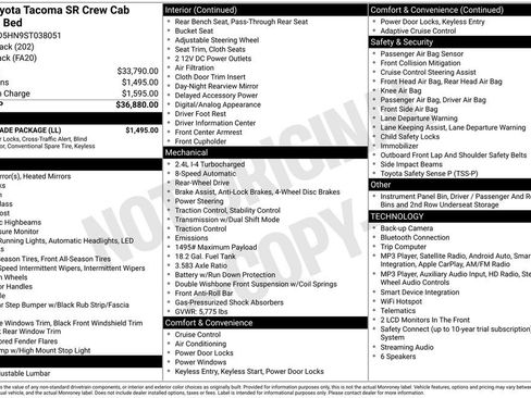 Used 2025 Toyota Tacoma SR w/ SR Upgrade Package RWD image 36