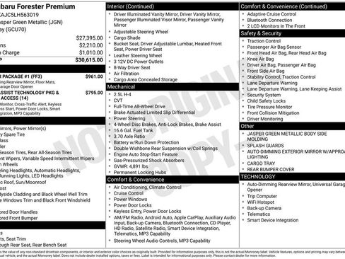 Used 2020 Subaru Forester Premium w/ Popular Package #1 AWD/4WD image 3