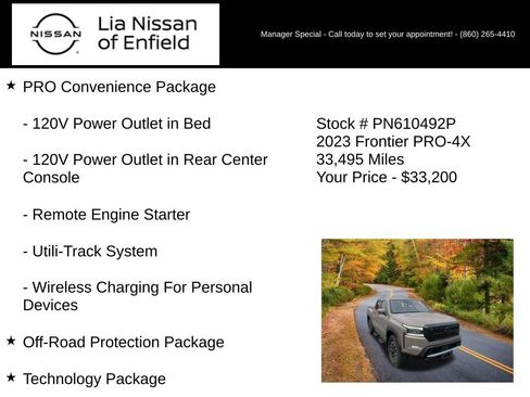 Certified 2023 Nissan Frontier PRO-4X w/ Pro Convenience Package AWD/4WD image 10
