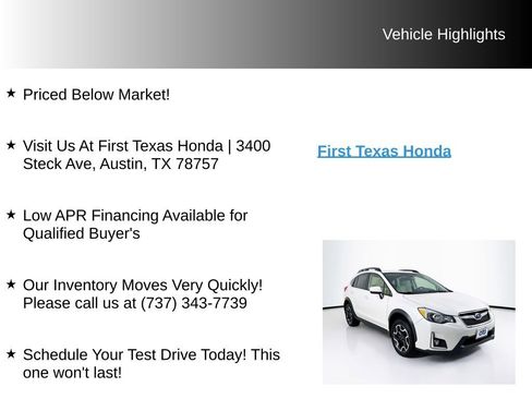 Used 2016 Subaru Crosstrek 2.0i Premium AWD/4WD image 10