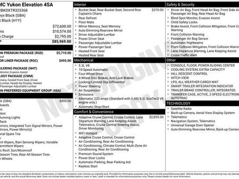 New 2026 GMC Yukon Elevation w/ Elevation Premium Package AWD/4WD image 4