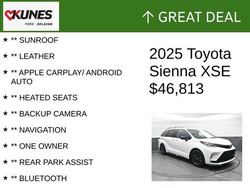 Used 2025 Toyota Sienna XSE AWD/4WD image 2