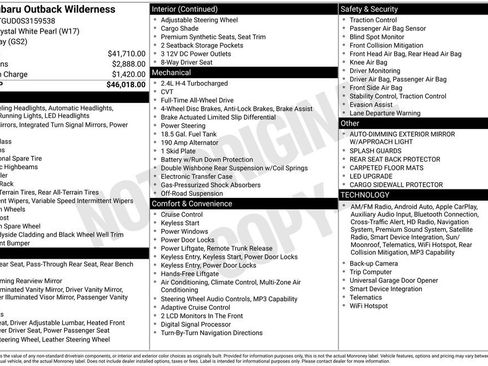 Used 2025 Subaru Outback Wilderness AWD/4WD image 58