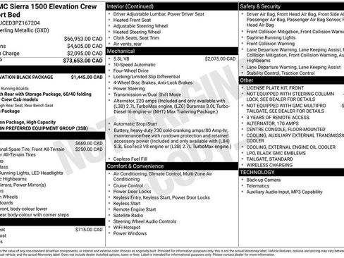 Used 2023 GMC Sierra 1500 Elevation w/ LPO, Elevation Black Package AWD/4WD image 2