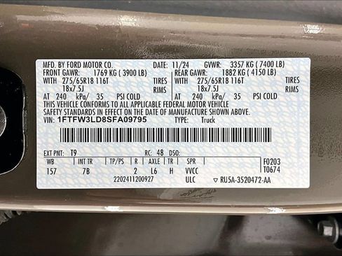 Certified 2025 Ford F150 XLT w/ Equipment Group 301A Standard AWD/4WD image 36