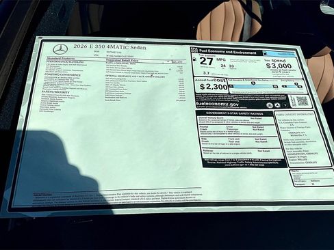 New 2026 Mercedes-Benz E 350 4MATIC Sedan image 14