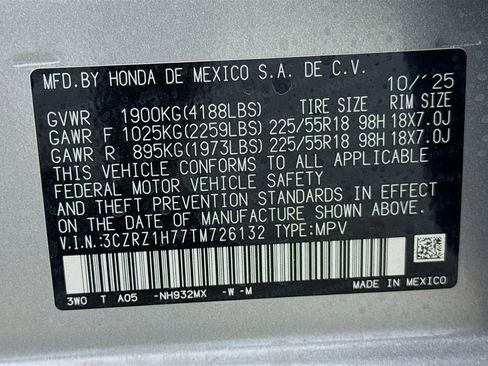 New 2026 Honda HR-V EX-L image 31