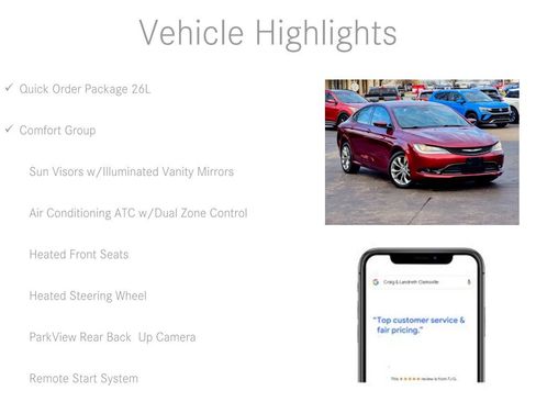 Used 2015 Chrysler 200 S w/ Comfort Group image 6