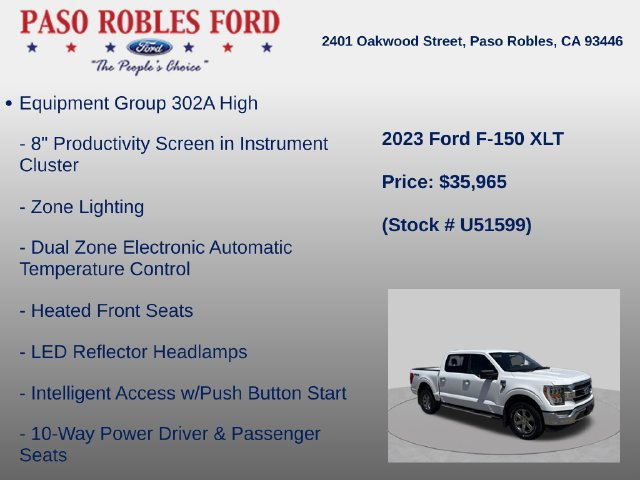 Used 2023 Ford F150 XLT w/ Equipment Group 302A High AWD/4WD image 6