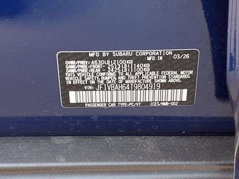 New 2026 Subaru WRX Premium AWD/4WD image 10