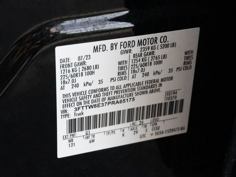 Used 2023 Ford Maverick Lariat w/ Black Appearance Package FWD image 35