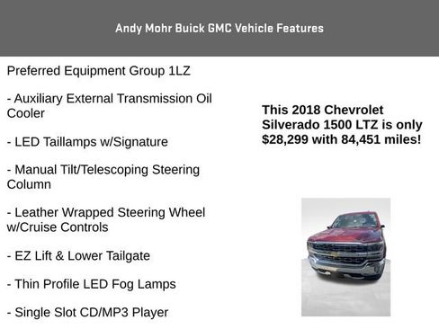 Used 2018 Chevrolet Silverado 1500 LTZ w/ Sport Package AWD/4WD image 15