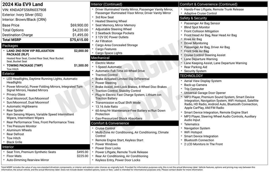 Certified 2024 Kia EV9 Land AWD/4WD image 10