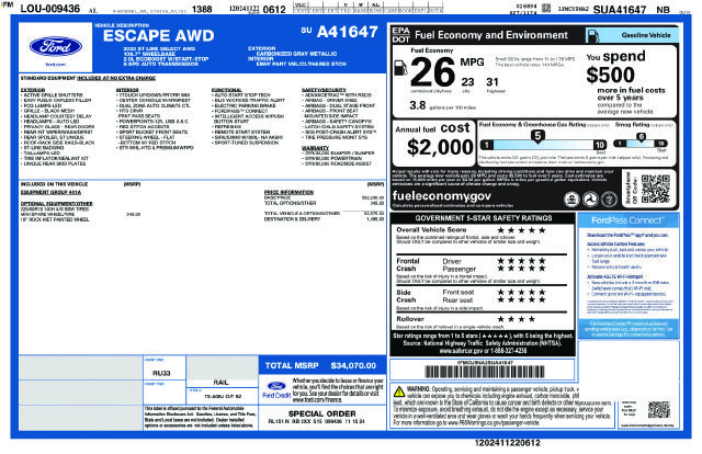 Certified 2025 Ford Escape ST-Line Select AWD/4WD image 33