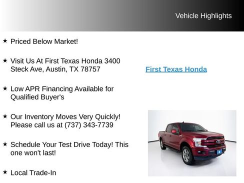 Used 2019 Ford F150 Lariat w/ Equipment Group 502A Luxury AWD/4WD image 10