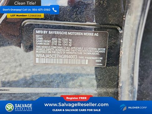 Used 2017 BMW 530i RWD image 16