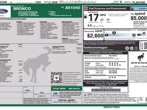 Used 2023 Ford Bronco Outer Banks w/ Sasquatch Package AWD/4WD image 18