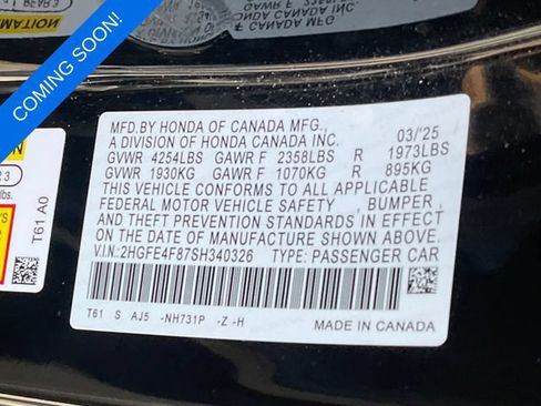 Used 2025 Honda Civic Sport Touring image 6