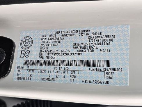 Certified 2025 Ford F150 XLT w/ Equipment Group 301A Standard AWD/4WD image 35