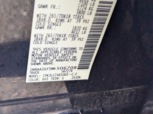 Certified 2021 Nissan Titan SV w/ SV Convenience Package image 29