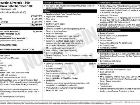 Used 2020 Chevrolet Silverado 1500 Custom w/ Custom Value Package AWD/4WD image 4