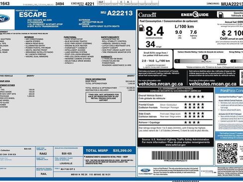 Used 2021 Ford Escape SE w/ Cold Weather Package AWD/4WD image 2
