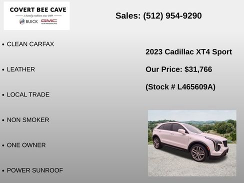 Used 2023 Cadillac XT4 Sport w/ Enhanced Visibility Package FWD image 6