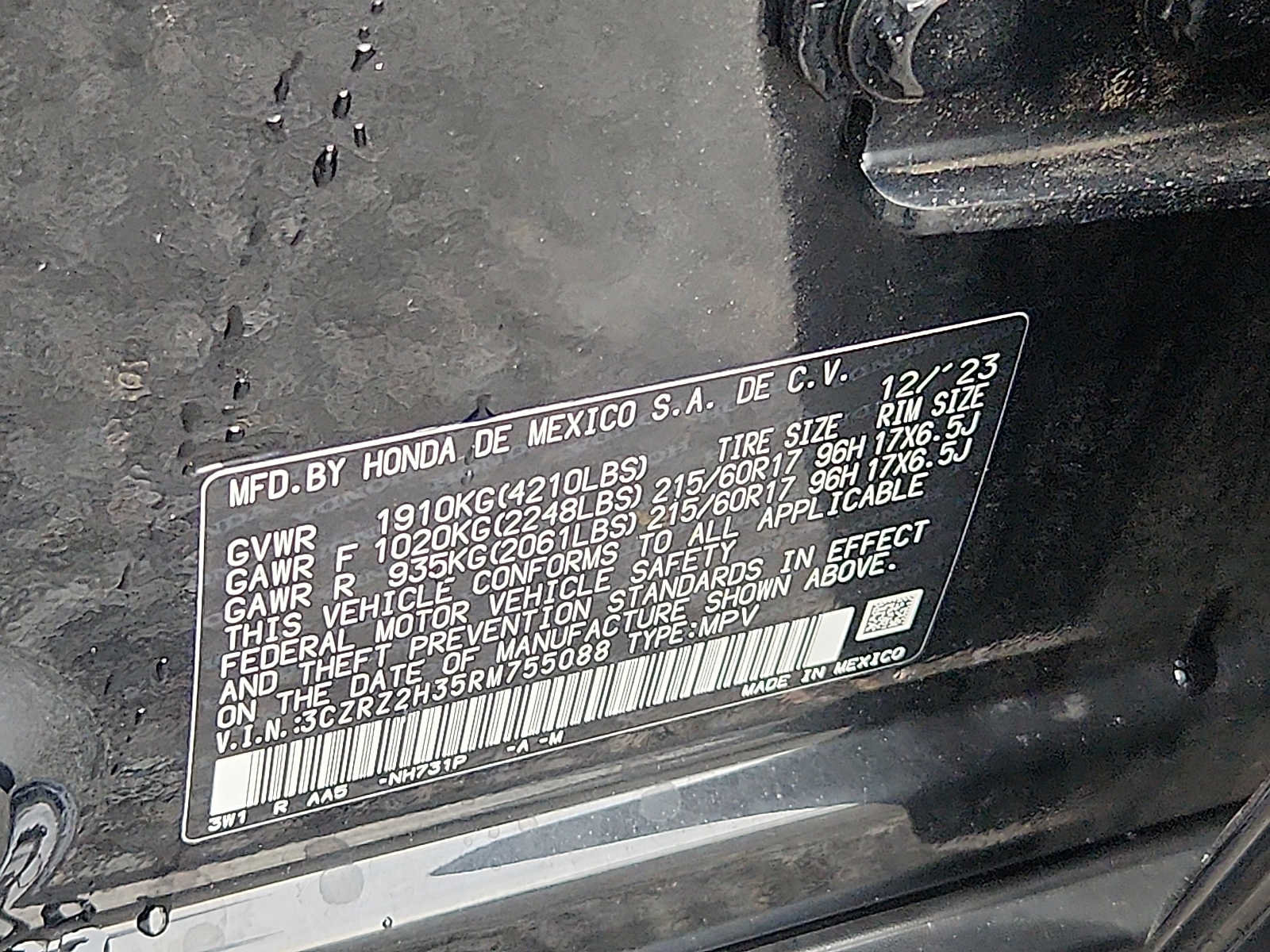 Certified 2024 Honda HR-V LX image 26